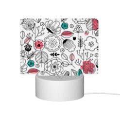 Rectangular Acrylic Night Light, A Colorful Floral Pattern With Pink -Acrylic Night Light Shop 26243a4fc6e352629e6b7060c623ca8ccfc89b88