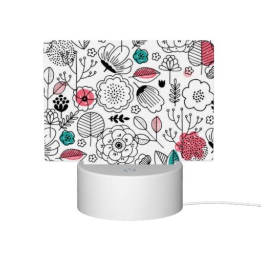 Rectangular Acrylic Night Light, A Colorful Floral Pattern With Pink -Acrylic Night Light Shop 26243a4fc6e352629e6b7060c623ca8ccfc89b88