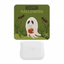 Night Light, A Cartoon Ghost Holding A Pumpkin. 9 Night Light, A Cartoon Ghost Holding A Pumpkin. -Acrylic Night Light Shop 26296f07320f60e6e82c8f69be01be5269a057b6