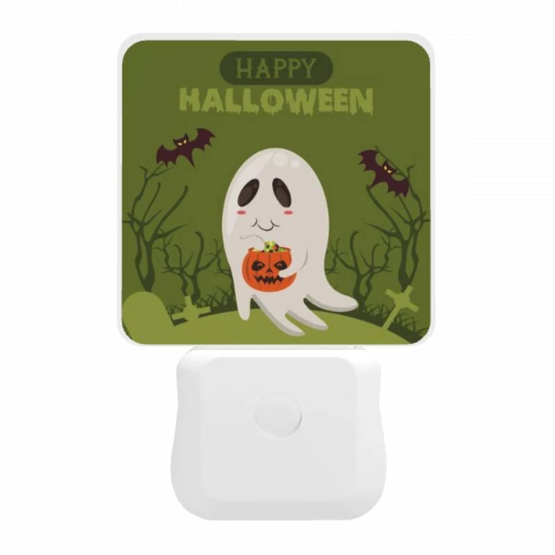 Night Light, A cartoon ghost holding a pumpkin. Night Light, A Cartoon Ghost Holding A Pumpkin. -Acrylic Night Light Shop 26296f07320f60e6e82c8f69be01be5269a057b6