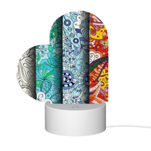 Love Acrylic Night Light, Three Colorful Designs Of Flowers Are Displayed On A Wall. -Acrylic Night Light Shop 2639784093bd94c8d457008ad3b7851aff0fa8f9
