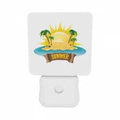Night Light Set Of 2, A Sunny Beach With A Palm Tree Logo. -Acrylic Night Light Shop 266e52743784687cb62c2e0eb2f0e6292bb6fad4