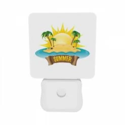 Night Light Set Of 2, A Sunny Beach With A Palm Tree Logo. -Acrylic Night Light Shop 266e52743784687cb62c2e0eb2f0e6292bb6fad4