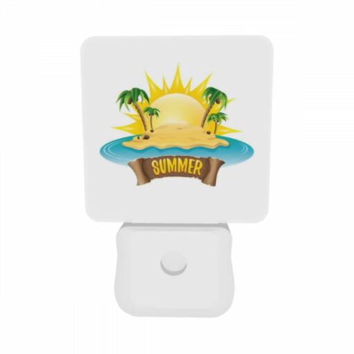 Night Light Set Of 2, A Sunny Beach With A Palm Tree Logo. -Acrylic Night Light Shop 266e52743784687cb62c2e0eb2f0e6292bb6fad4