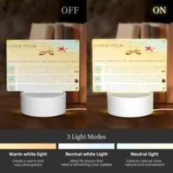 Rectangular Acrylic Night Light, A Colorful Poster With A Beach Theme And A Starfish On It. 2 Rectangular Acrylic Night Light, A Colorful Poster With A Beach Theme And A Starfish On It. -Acrylic Night Light Shop 267bc78a8af3d297de3ed88481cdc33f093f4988