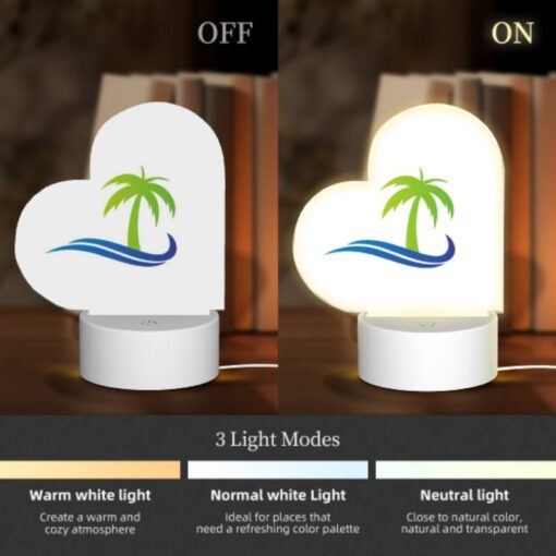 Love Acrylic Night Light, A Green And Blue Palm Tree Logo. -Acrylic Night Light Shop 26a074d038b6baa21c4deb41b985cccc7a442739