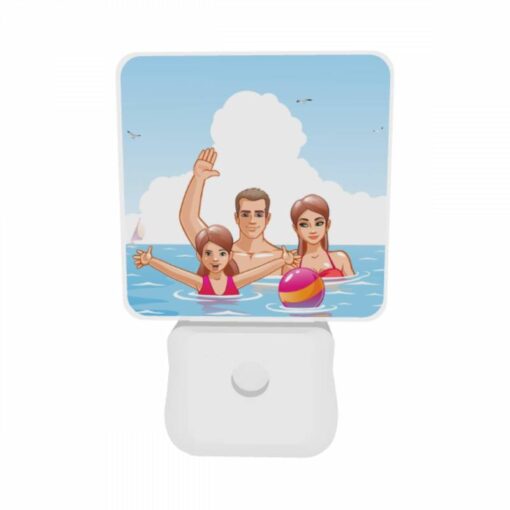 Night Light Set Of 2, A Family Of Three Is Enjoying A Day At The Beach. -Acrylic Night Light Shop 272f3c80291ecd1e2cfb8941512c6bf619e400a4