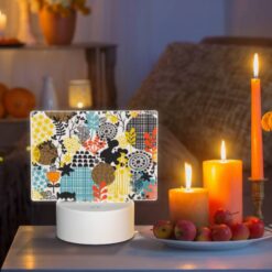 Rectangular Acrylic Night Light, A Black Cat Is Sitting On A Yellow And Blue Checkered Background. -Acrylic Night Light Shop 27943c3c3a25ac0c1f759ce71b060f1ac93046a1