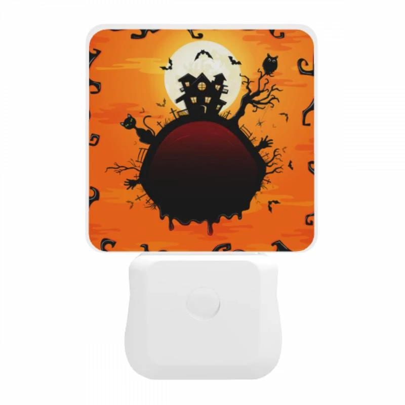 Night Light, A cartoon of a house with a moon in the sky and a cat on the left side. Night Light, A Cartoon Of A House With A Moon In The Sky And A Cat On The Left Side. -Acrylic Night Light Shop 280665c948b578afd198f75c6c537b8c73e087be