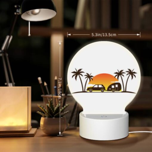 Round Acrylic Night Light, A Car Is Parked In Front Of A Camper -Acrylic Night Light Shop 2855ce9cb67d056777c953509e126e490109faa2