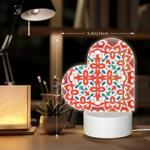 Love Acrylic Night Light, A Colorful Design With A Flower Pattern. -Acrylic Night Light Shop 2894bf301d7224afff35ee8365cdae7c435dea48