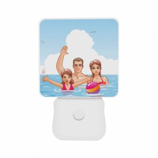Night Light Set Of 2, A Family Of Three Is Enjoying A Day At The Beach. -Acrylic Night Light Shop 29a7d05cf3472fbe3f78b7e4dbde12b9901c84f7