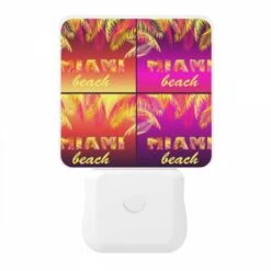 Night Light, A Colorful Beach Sign With The Word "Miami" On It. 8 Night Light, A Colorful Beach Sign With The Word "Miami" On It. -Acrylic Night Light Shop 29e35f5759c81f607696e92d599f4c48027517d1