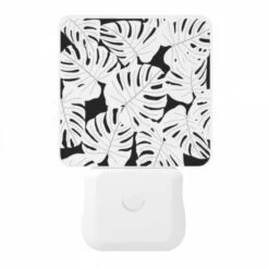 Night Light, A Black And White Photo Of A Leafy Plant. -Acrylic Night Light Shop 29e410ce26e2f4e2ddc57ad47204eb551a3bf2da