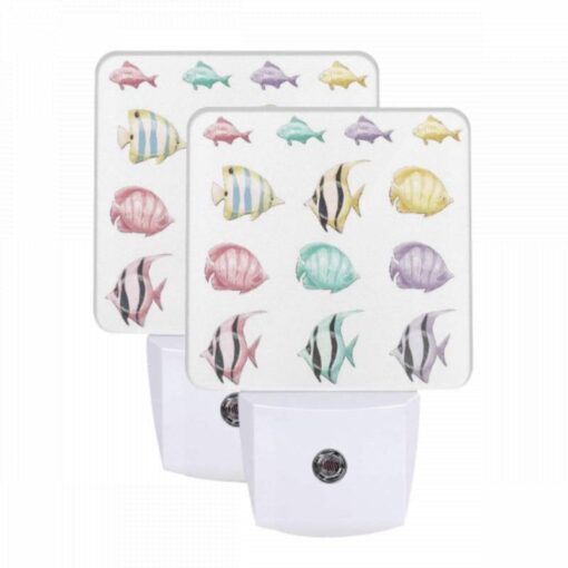 Night Light Set Of 2, A Collection Of Different Colored Fish. -Acrylic Night Light Shop 2a18b478d34af212082ba0d0c24b20462cf40166