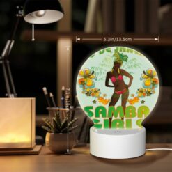 Round Acrylic Night Light, A Woman In A Bikini Is Posing For A Poster Advertising Rio De Janeiro. -Acrylic Night Light Shop 2a7760dca1da2f53335013e3cd5f777fec05fbb8