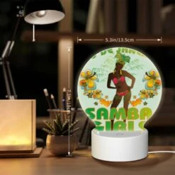 Round Acrylic Night Light, A Woman In A Bikini Is Posing For A Poster Advertising Rio De Janeiro. 5 Round Acrylic Night Light, A Woman In A Bikini Is Posing For A Poster Advertising Rio De Janeiro. -Acrylic Night Light Shop 2a7760dca1da2f53335013e3cd5f777fec05fbb8