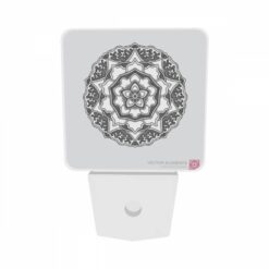 Night Light Set Of 2, A Black And White Design Of A Flower. -Acrylic Night Light Shop 2a8a1bcdad1be63f5b9e8e1801d23fb29a13d9ae