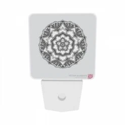 Night Light Set Of 2, A Black And White Design Of A Flower. -Acrylic Night Light Shop 2a8a1bcdad1be63f5b9e8e1801d23fb29a13d9ae