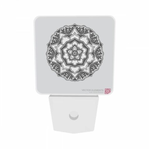 Night Light Set Of 2, A Black And White Design Of A Flower. -Acrylic Night Light Shop 2a8a1bcdad1be63f5b9e8e1801d23fb29a13d9ae