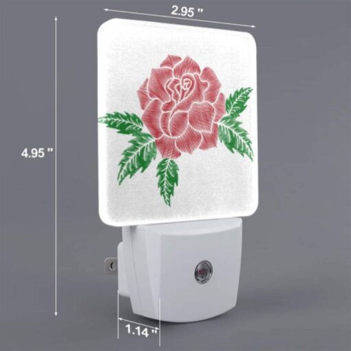 Night Light, A Red Rose With Green Leaves. -Acrylic Night Light Shop 2a8cdf557bcc23aa2e889d5655182be134d1e0c4