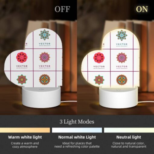 Love Acrylic Night Light, A Collection Of Colorful Geometric Shapes. -Acrylic Night Light Shop 2b19c7bc04f2f37aabd0f5b794ddc7d921277e72