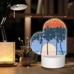Love Acrylic Night Light, A Colorful Poster Of A Sunset With Palm Trees. 5 Love Acrylic Night Light, A Colorful Poster Of A Sunset With Palm Trees. -Acrylic Night Light Shop 2bae1de31bca13e729e932672a99742c74d73743