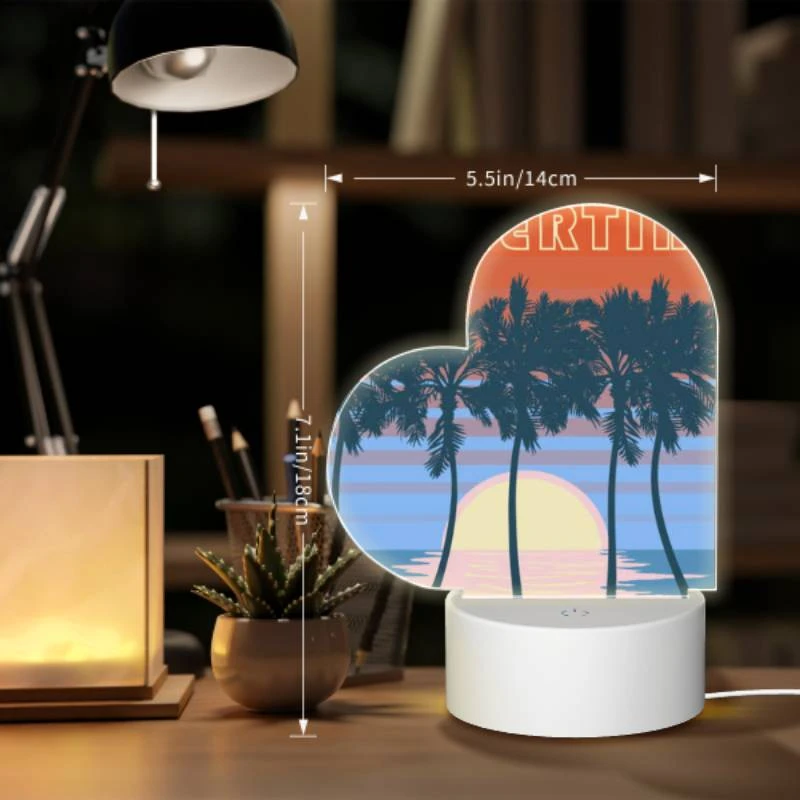 Love Acrylic Night Light, A colorful poster of a sunset with palm trees. Love Acrylic Night Light, A Colorful Poster Of A Sunset With Palm Trees. -Acrylic Night Light Shop 2bae1de31bca13e729e932672a99742c74d73743
