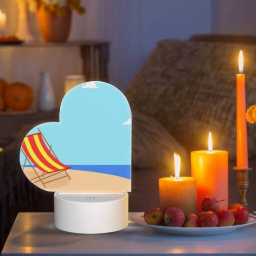 Love Acrylic Night Light, A Colorful Beach Chair Is Sitting On A Sandy Beach. -Acrylic Night Light Shop 2c157330cfbbfc9314d82e65f96f45ad3c4c5fb6