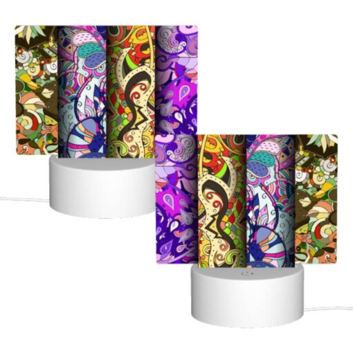 Rectangular Acrylic Night Light, Four Different Colored Designs Of A Leaf. -Acrylic Night Light Shop 2ce3958051d864b3af666fdb3437275b2f464a9f