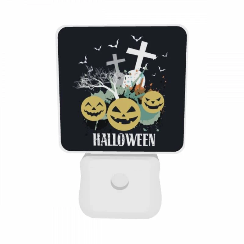Night Light Set of 2, A black and white image of Halloween decorations. Night Light Set Of 2, A Black And White Image Of Halloween Decorations. -Acrylic Night Light Shop 2d09100d71adc1c31627907d77b1b096de4c59cb