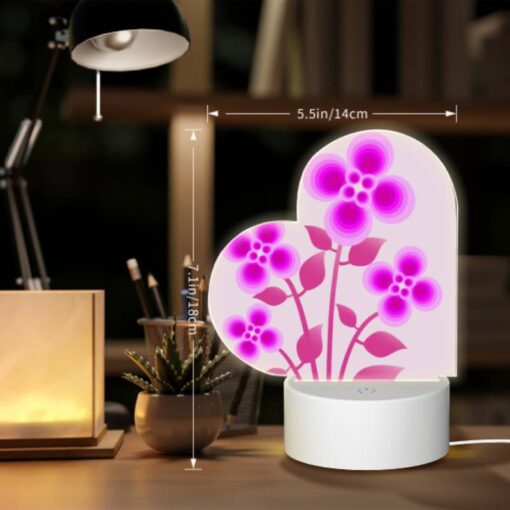 Love Acrylic Night Light, A Bouquet Of Pink Flowers With Purple Petals. -Acrylic Night Light Shop 2d874a27da246a378269cc112cce55405968bf31