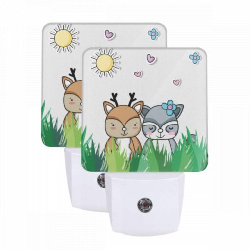 Night Light Set Of 2, Two Cartoon Animals -Acrylic Night Light Shop 2e32e96c91a4ed6c3cc3166fb908831d5b089b4c