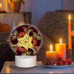 Round Acrylic Night Light, A Colorful Flower Design With Yellow -Acrylic Night Light Shop 2e63353527b76adf81997635dff540917c348968