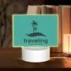 Rectangular Acrylic Night Light, A Logo For A Traveling Company.