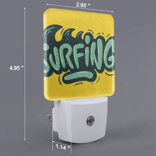 Night Light Set Of 2, A Yellow And Green Surfing Sign. -Acrylic Night Light Shop 2ed0c034b4265abb4580c44b62d8c5e1d82bbc0f