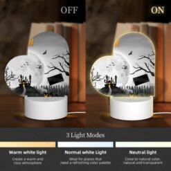 Love Acrylic Night Light, A Halloween Poster With A Haunted House And A Moon. -Acrylic Night Light Shop 2f00c8bfb8a25ebbb79c30290a7aa8f5f3a7284b