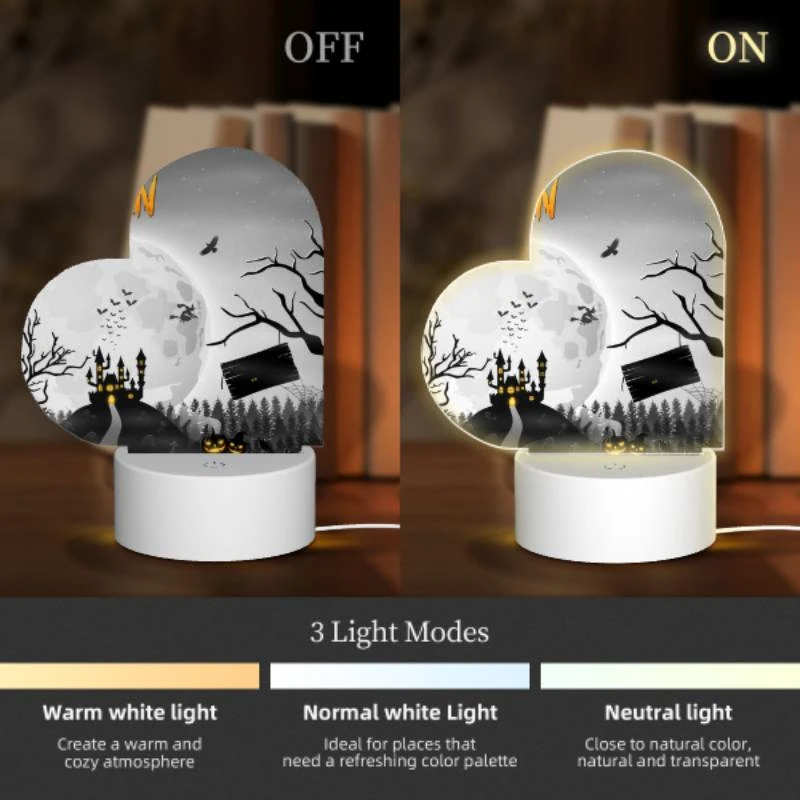 Love Acrylic Night Light, A Halloween poster with a haunted house and a moon. Love Acrylic Night Light, A Halloween Poster With A Haunted House And A Moon. -Acrylic Night Light Shop 2f00c8bfb8a25ebbb79c30290a7aa8f5f3a7284b