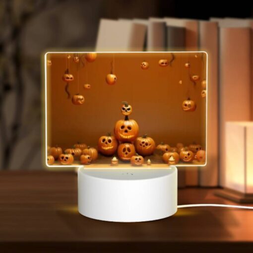 Rectangular Acrylic Night Light, A Bunch Of Pumpkins Are Hanging From Strings -Acrylic Night Light Shop 2f0418c98e5a9ab013db3b6d9a0a584356cb55a6
