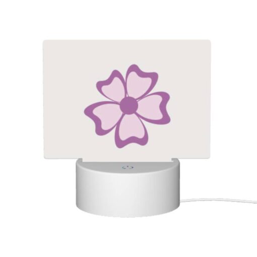 Rectangular Acrylic Night Light, A Pink Flower With Purple Petals. -Acrylic Night Light Shop 2f7e88eaae44ef839b094814526768fbcd9ca058