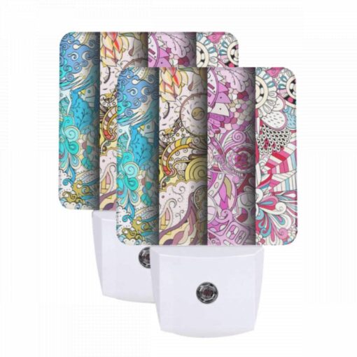 Night Light Set Of 2, Three Colorful Designs Are Displayed On A Row Of Paper. -Acrylic Night Light Shop 2fc673a932b0decce572ee088f737218ebb557ba