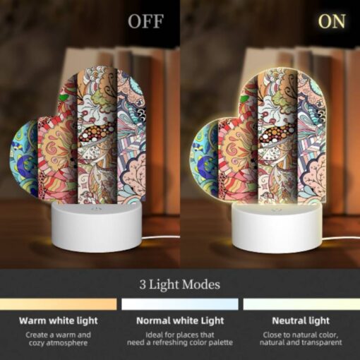 Love Acrylic Night Light, Four Different Colored Paintings Of Flowers. -Acrylic Night Light Shop 2fd0a0678f0840f1c37c86e153b298a590353170