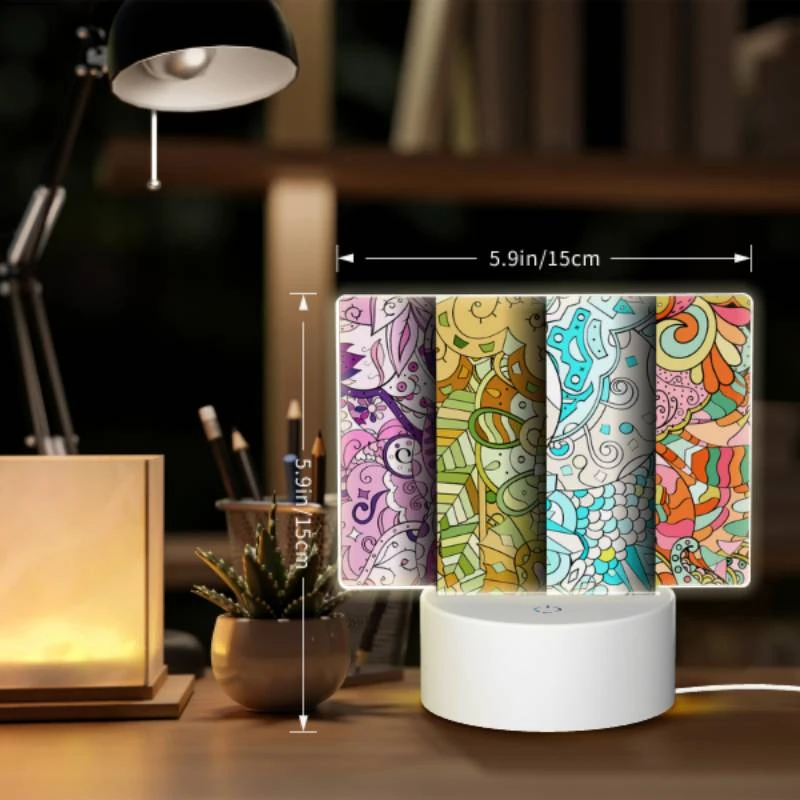Rectangular Acrylic Night Light, Three colorful designs are displayed on a wall. Rectangular Acrylic Night Light, Three Colorful Designs Are Displayed On A Wall. -Acrylic Night Light Shop 307e7c6059838944440f37055fed790ea5cf103a