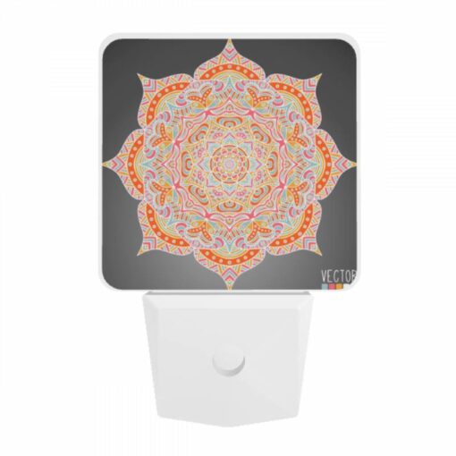 Night Light, A Colorful And Intricate Design Is Displayed On A Gray Background. -Acrylic Night Light Shop 3086283a90cc218efe9c13b8af787be4e7618a22