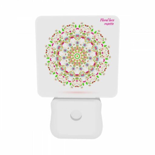 Night Light Set Of 2, A Colorful Floral Lace Design. -Acrylic Night Light Shop 30925eecc50e4867bd949f02f6e2ef248cad7233