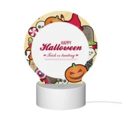 Round Acrylic Night Light, A Colorful Halloween Poster With A Round Circle In The Center. -Acrylic Night Light Shop 30a0af9c18a2f6fabea13ac9012cf23cd6887f05