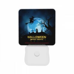 Night Light Set Of 2, A Witch Flies Over A Halloween Night Party. -Acrylic Night Light Shop 30aa53dd1b396ba396ab0829a5e56fd2c2e9346b