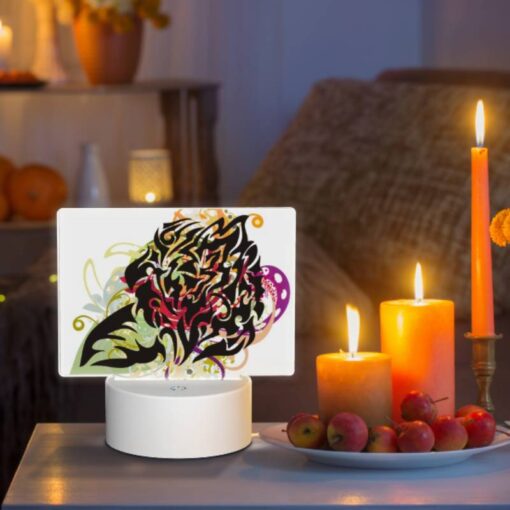 Rectangular Acrylic Night Light, A Colorful And Abstract Design Of A Face. -Acrylic Night Light Shop 30b0f64a1dd12236b6467dc14b9668d689a977e9