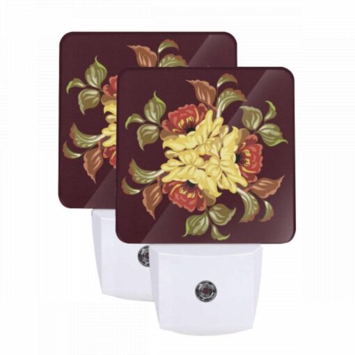 Night Light Set Of 2, A Colorful Flower Design With Yellow -Acrylic Night Light Shop 312b2af7ea16a730f7e3f0c8c9834ca4b04dd09d