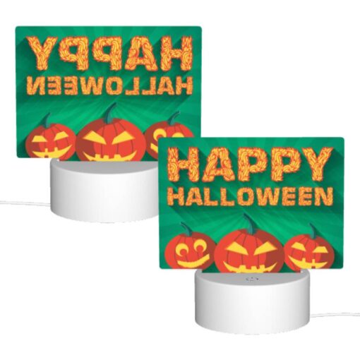 Rectangular Acrylic Night Light, Three Pumpkins With Smiling Faces On Them -Acrylic Night Light Shop 31972a5c7faef5533b551e0cae5bfaad785ebd48